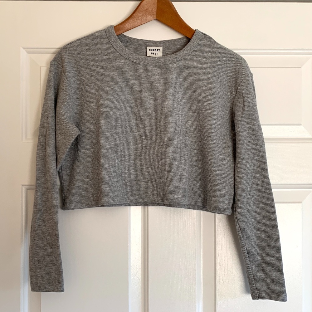 Sunday Best HAVISHAM T-Shirt, Long Sleeve Crop Top
